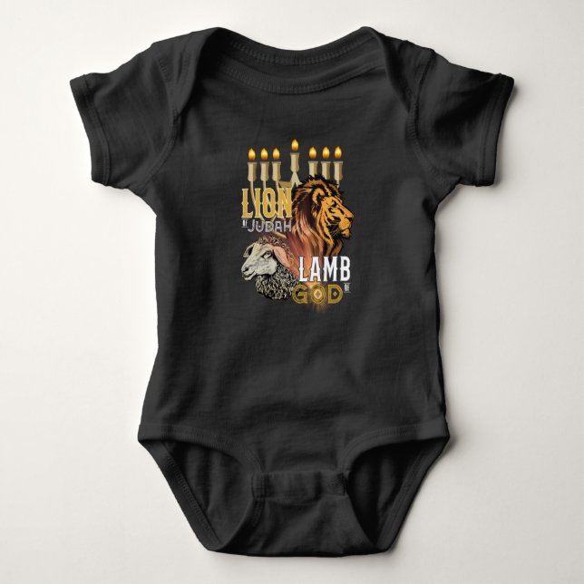 Lion Of Judah Lamb Of God Unisex Baby Bodysuit (Front)
