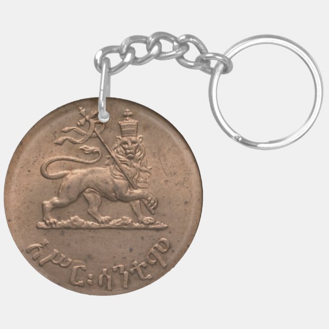 Lion of Judah Rassta Reggae Roots Blessed Key Ring (Back Left)