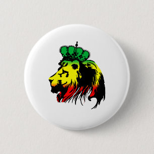 Lion Of Judah Rasta 6 Cm Round Badge