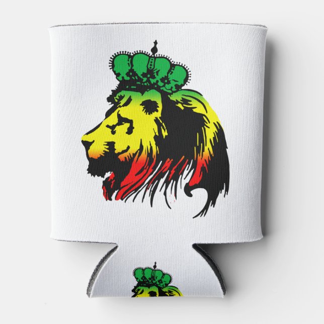 Lion Of Judah Rasta Can Cooler (Front)