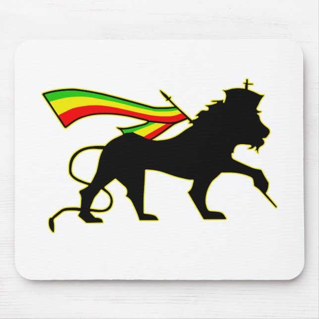 Lion Of Judah - Rasta Mouse Pad (Front)