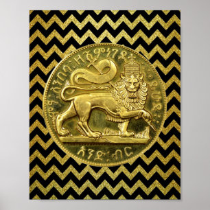 Lion of Judah Rasta Solomon Jah Rastafari Poster