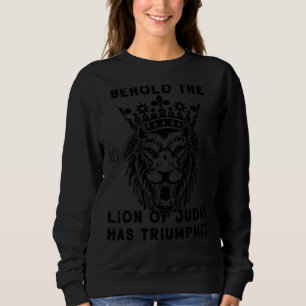 Lion Of Judah Revelation 55  Bible Verse Faith Bas Sweatshirt