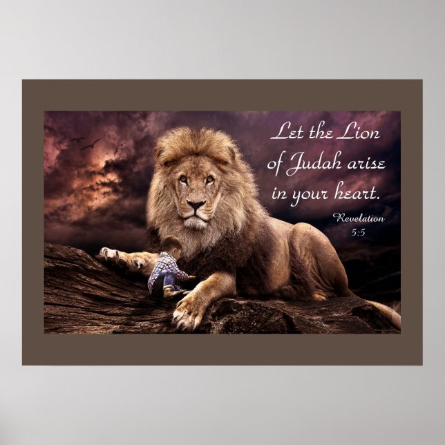 Lion of Judah Revelation 5:5  Poster (Front)