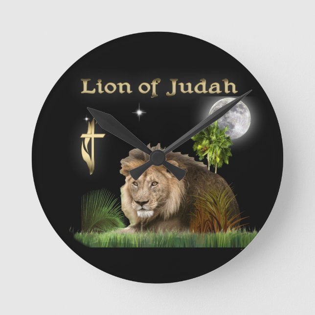 lion of Judah Round Clock (Front)