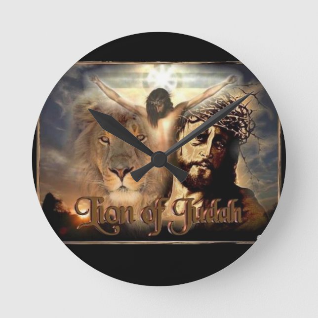 Lion of Judah Round Clock (Front)