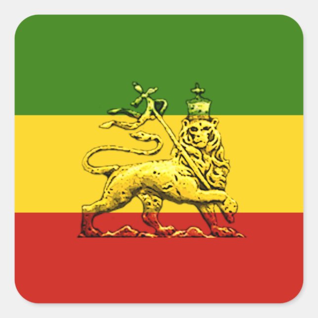 Lion of Judah Sicker Square Sticker (Front)