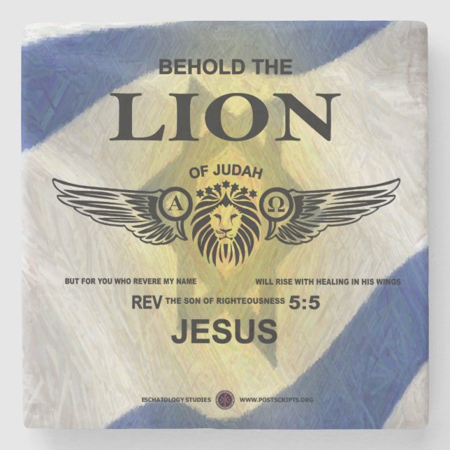 Lion of Judah Stone Coaster (Front)
