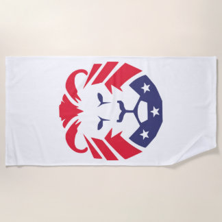Lion of Patriots Beach Towel
