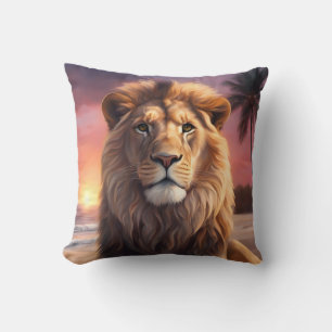Lion on the beach cushion