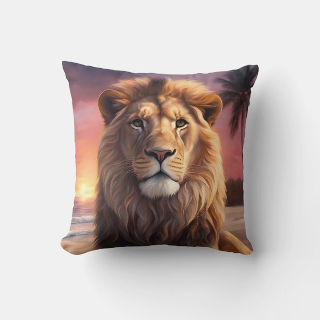 Lion on the beach cushion (Front)