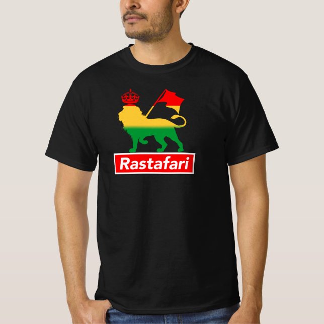 Lion One Love One Heart Rastafari Peace Rasta T-Shirt (Front)