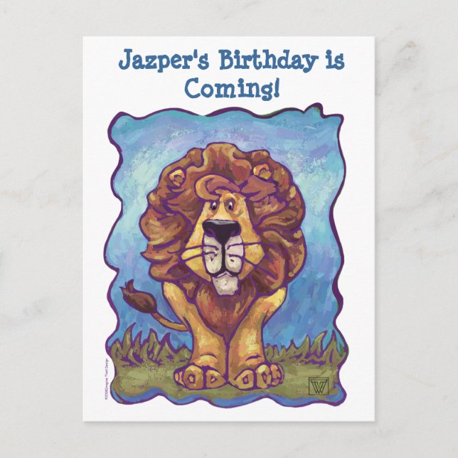 Lion Party Centre Announcement Postcard (Front)