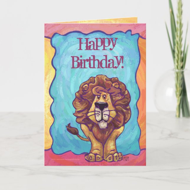 Lion Party Centre Card (Front)