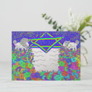 Lion Passover Rainbow Pesach Seder Holiday Card