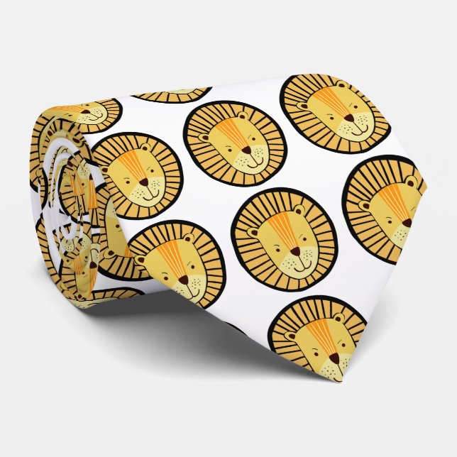 Lion pattern tie (Rolled)