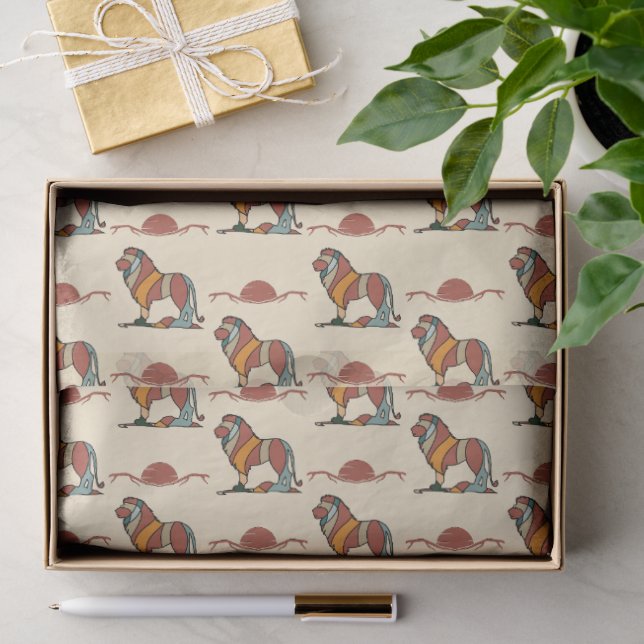 Lion Pattern Tissue Paper | Safari Gift Wrap (Gift)