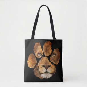 Lion Paw Print Animal Tote Bag