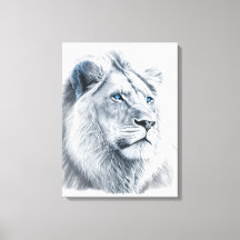 Lion - Pencil Drawing Canvas
