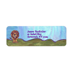 Lion Personalised Address Labels