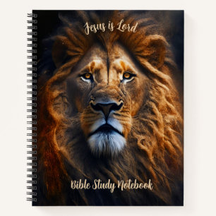 Lion Personalised Notebook Jesus Is Lord