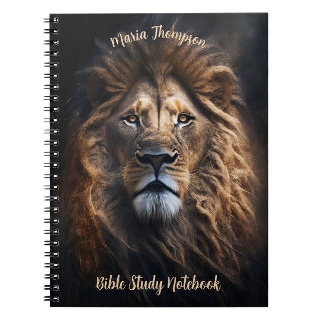 Lion Photo Notebook Your Text & Image Personalised (Front)