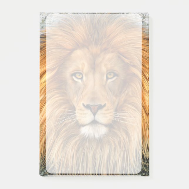 Lion Photograph Paint Art image Post-it Notes (Front)