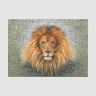 Lion Photograph Paint Art image Tissue Paper