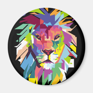 Lion Pop Art Magnet