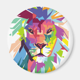 Lion Pop Art Magnet