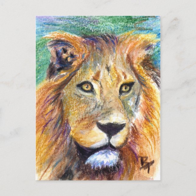 Lion Portrait ACEO Postcard (Front)
