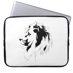 Lion Portrait (black) Laptop Sleeve