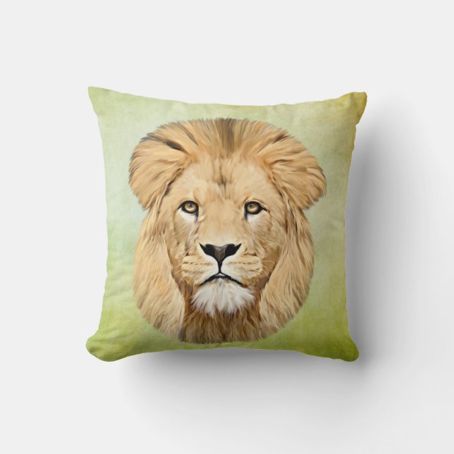 Lion Portrait Cushion (Front)