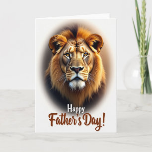 Lion Portrait Fathers Day Card