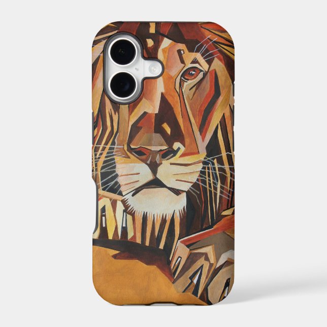 Lion Portrait In Geometric Art Style (Back)