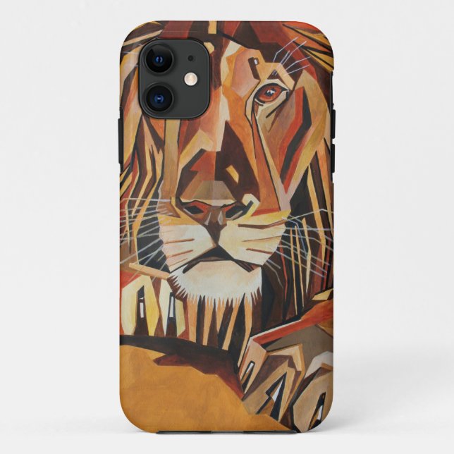 Lion Portrait In Geometric Art Style Case-Mate iPhone Case (Back)