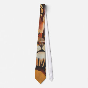 Lion Portrait In Geometric Art Style Tie