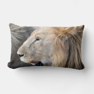 Lion Portrait Lumbar Cushion