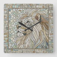 Lion Portrait Mosaic Art 