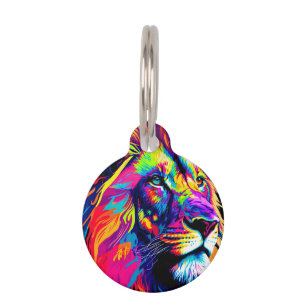 Lion Portrait Pet Tag