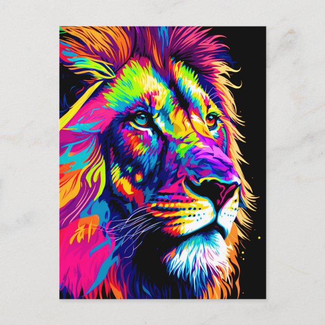 Lion Portrait Postcard (Front)