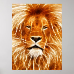 Lion Portrait poster