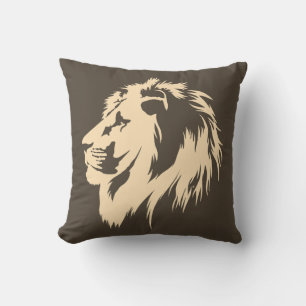 Lion Portrait (sand)  Cushion