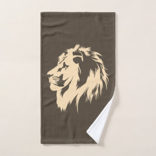 Lion Portrait (sand) Hand Towel