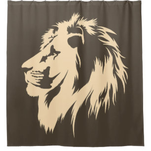 Lion Portrait (sand)  Shower Curtain