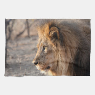 Lion Portrait Tea Towel