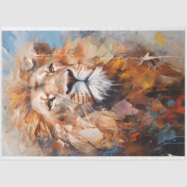Lion Portrait Tissue Paper (Front)