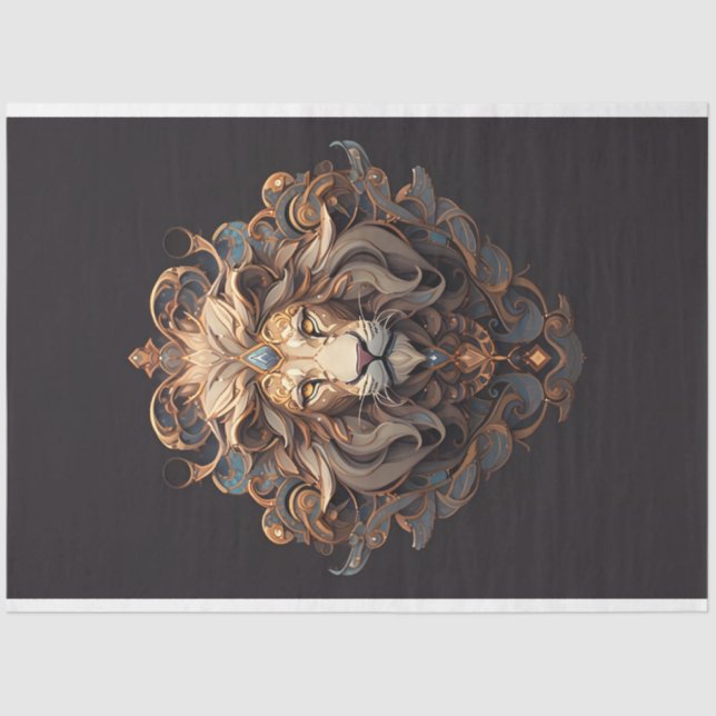 Lion Portrait Tissue Paper (Front)