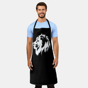Lion Portrait (white) Apron