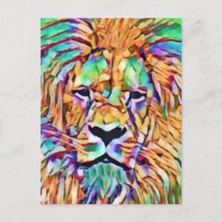 Lion Postcard - Vibrant Art